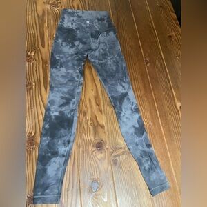 lululemon athletica Black & Gray Tie-Dye High-Rise Leggings